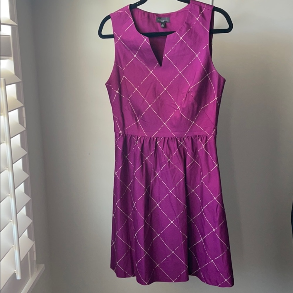 THE LIMITED fuchsia fit and flair dress.